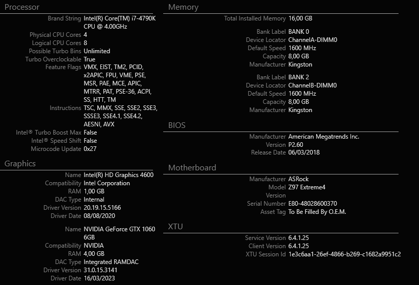 Intel Extreme Tuning Utility not saving overclock settings after computer restart Intel Community