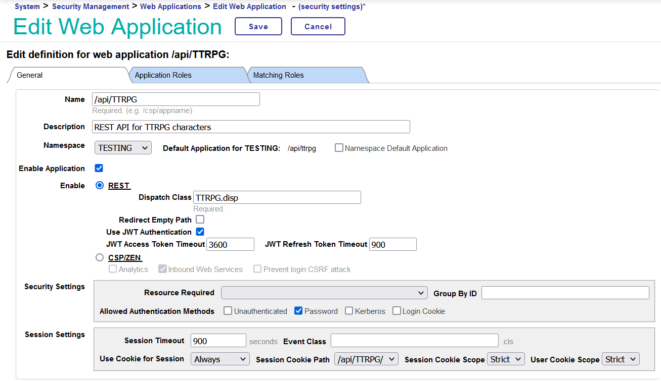 Creating a REST API with JWT Authentication in ObjectScript InterSystems
