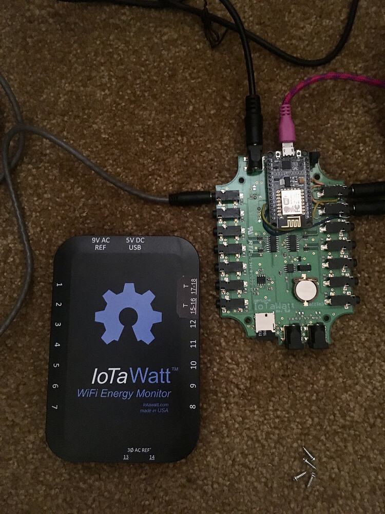 Monitoring Temperature with IoTaWatt 4 DS18B20 probes Homebrew