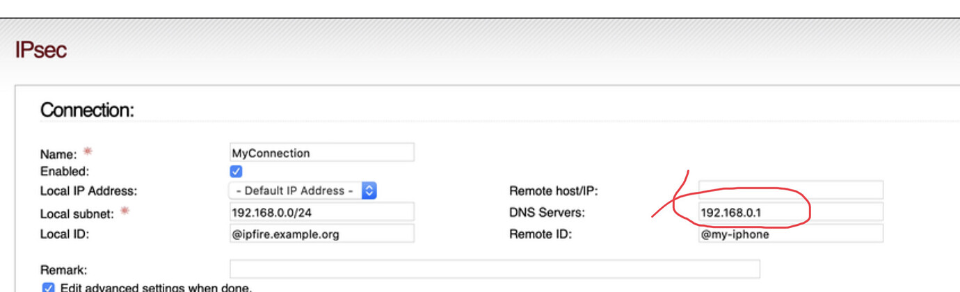 Oneclick IPsec VPNs for Apple iOS Virtual Private Networks IPFire