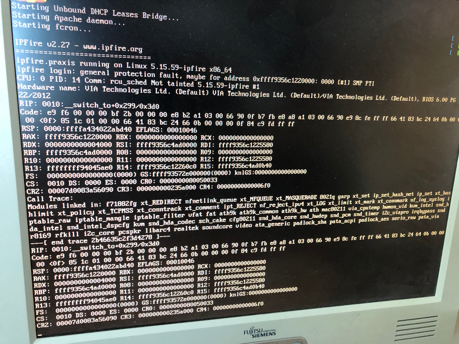 Core 170 general protection fault Updates Trouble IPFire Community
