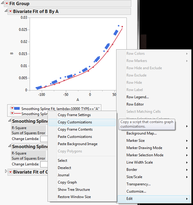 Solved Change line width and colour of multiple fits JMP User Community