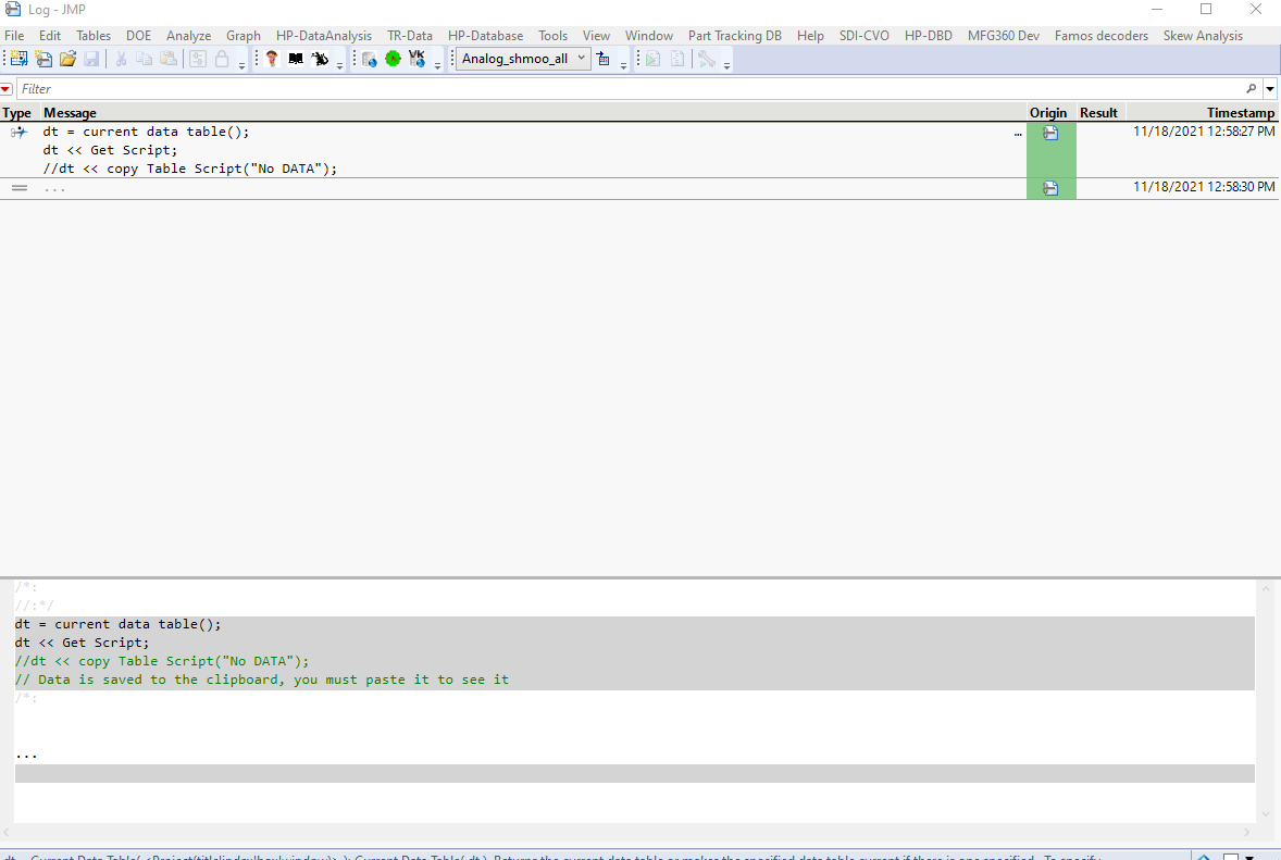 Solved JMP 16 Get Script JMP User Community