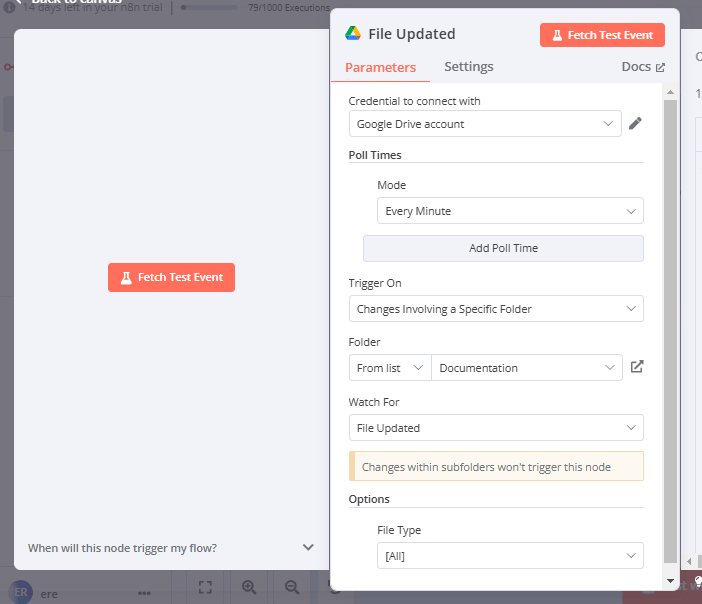 Google Driver watcher not work for delete update - Questions - n8n 