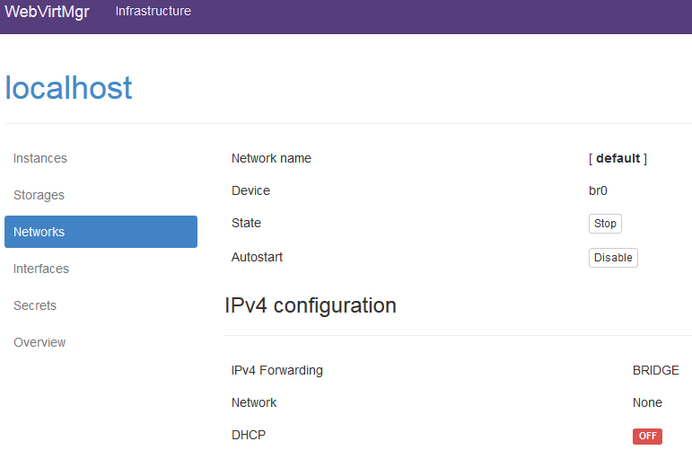 After creating network bridge for virtual machine NS