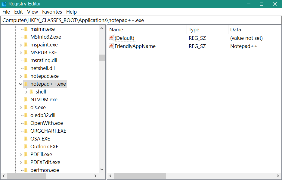 Remove extra NP++ description from "Open with..." menu! Notepad++