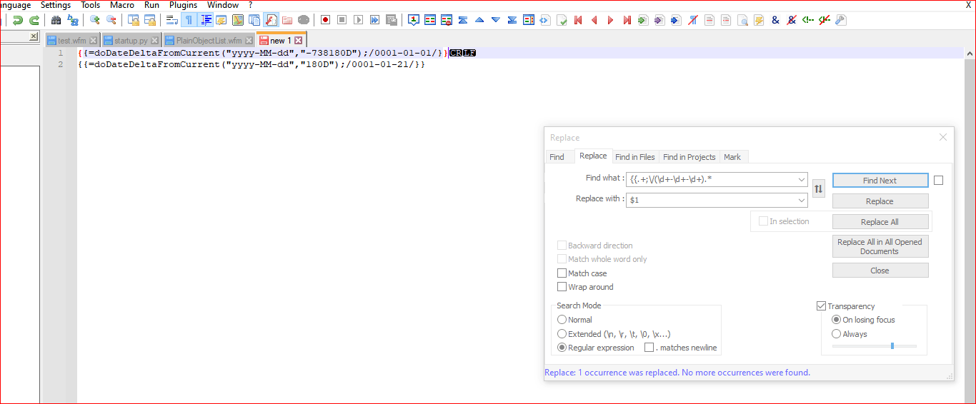 Find/Replace with Regex and Wildcard in the middle of the strings