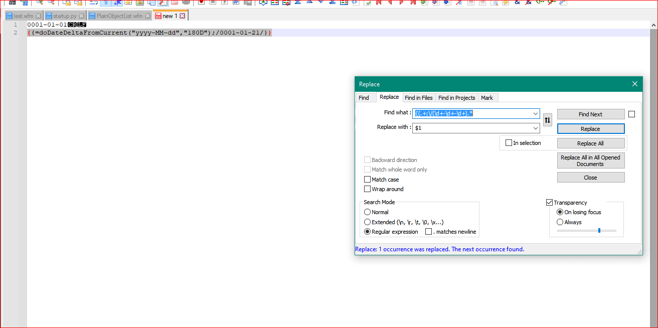 Find/Replace with Regex and Wildcard in the middle of the strings