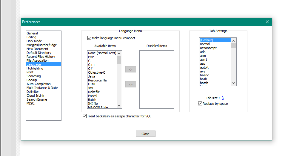 Adding the Extension of PRG in the Tab Settings list Notepad++ Community