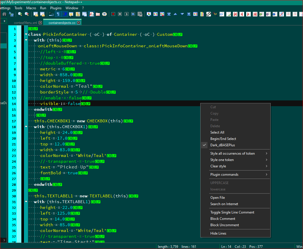 Default UDL Dark over Light Notepad++ Community