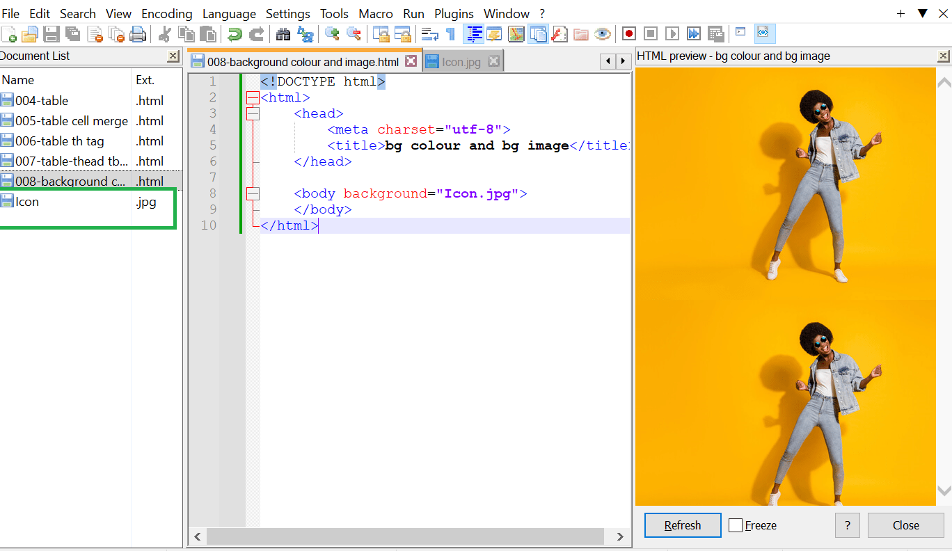 Displaying an image as the background of a webpage Notepad++ Community