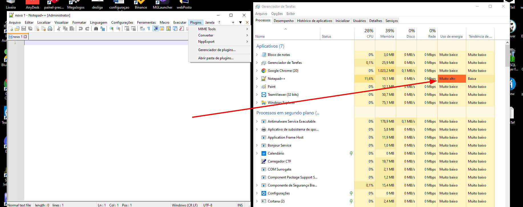 Memory high Notepad++ Community