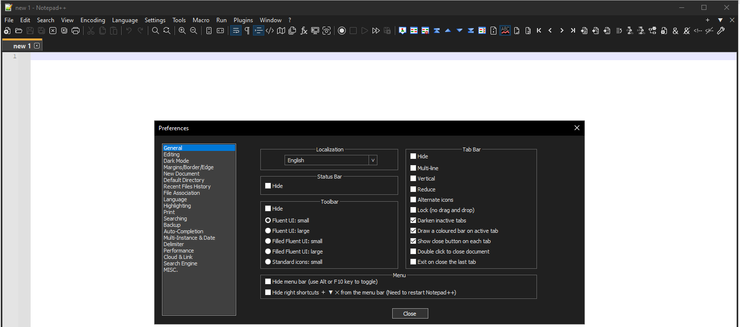 Tabs not showing on startup Notepad++ Community