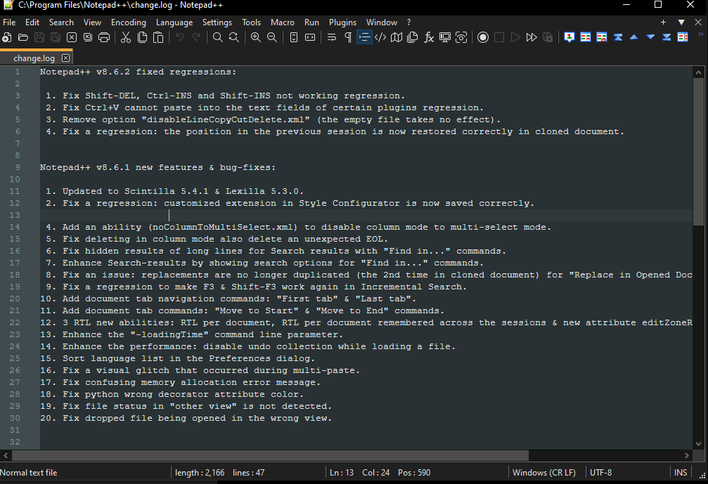 Line where cursor is located disappears in line highlighting