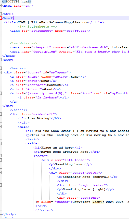 Need help linking CSS with html Notepad++ Community