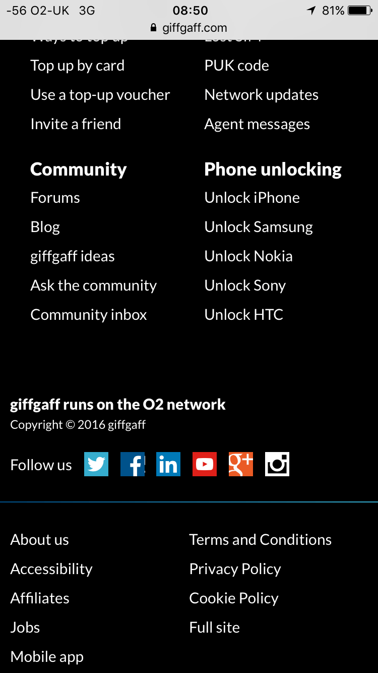 Solved giffgaff using 02 network O2 Community