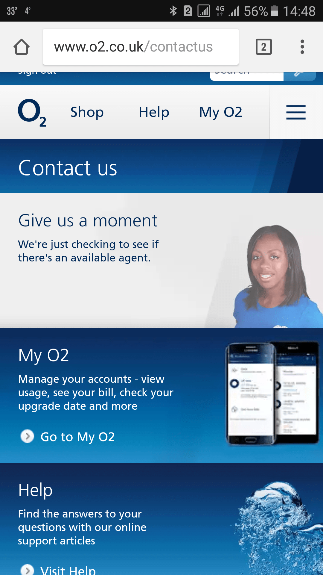 Live chat not working O2 Community