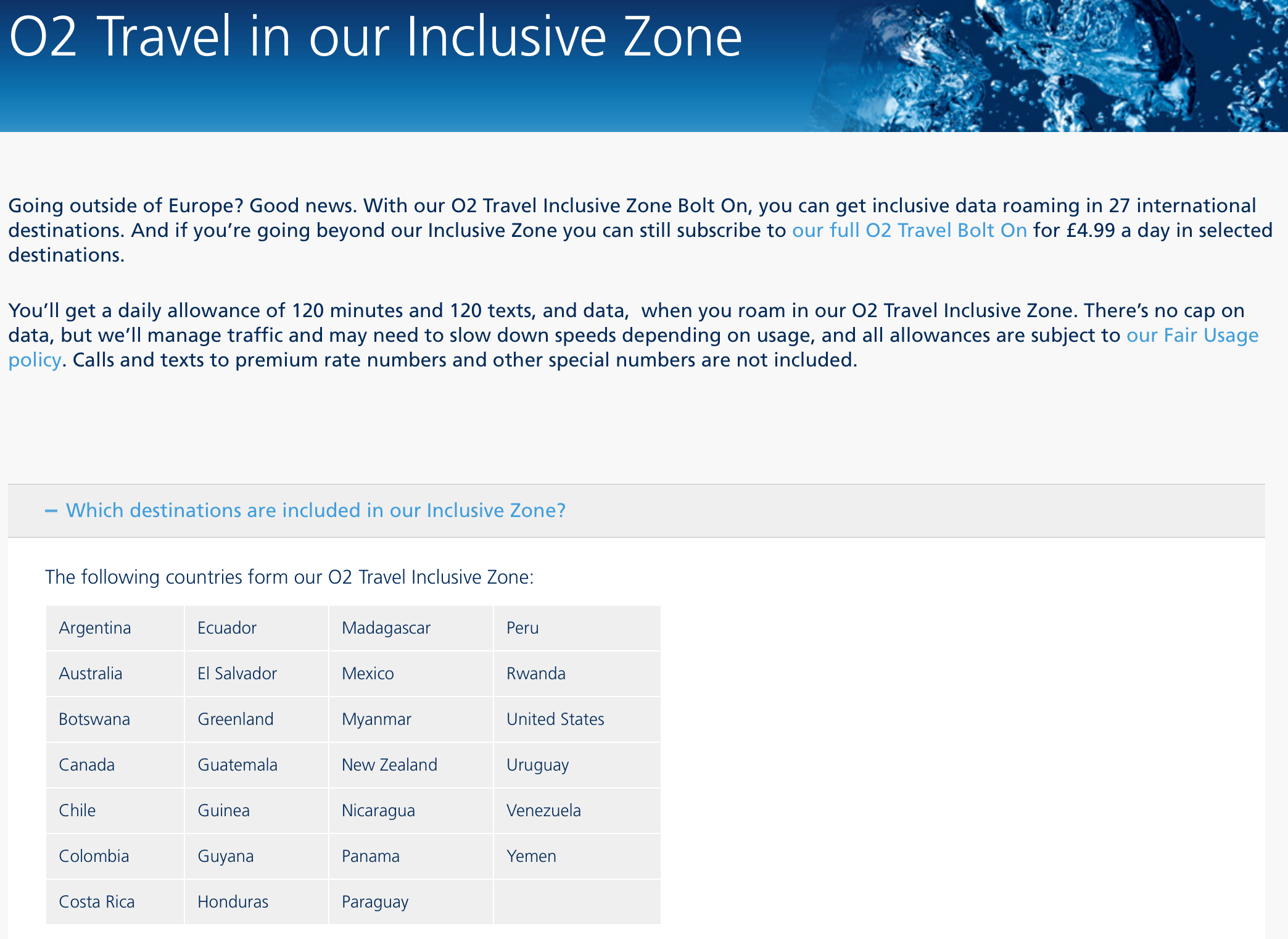 O2 Contract with O2 Travel Inclusive (75 Free Coun... O2