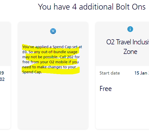 Solved Spend cap O2 Community