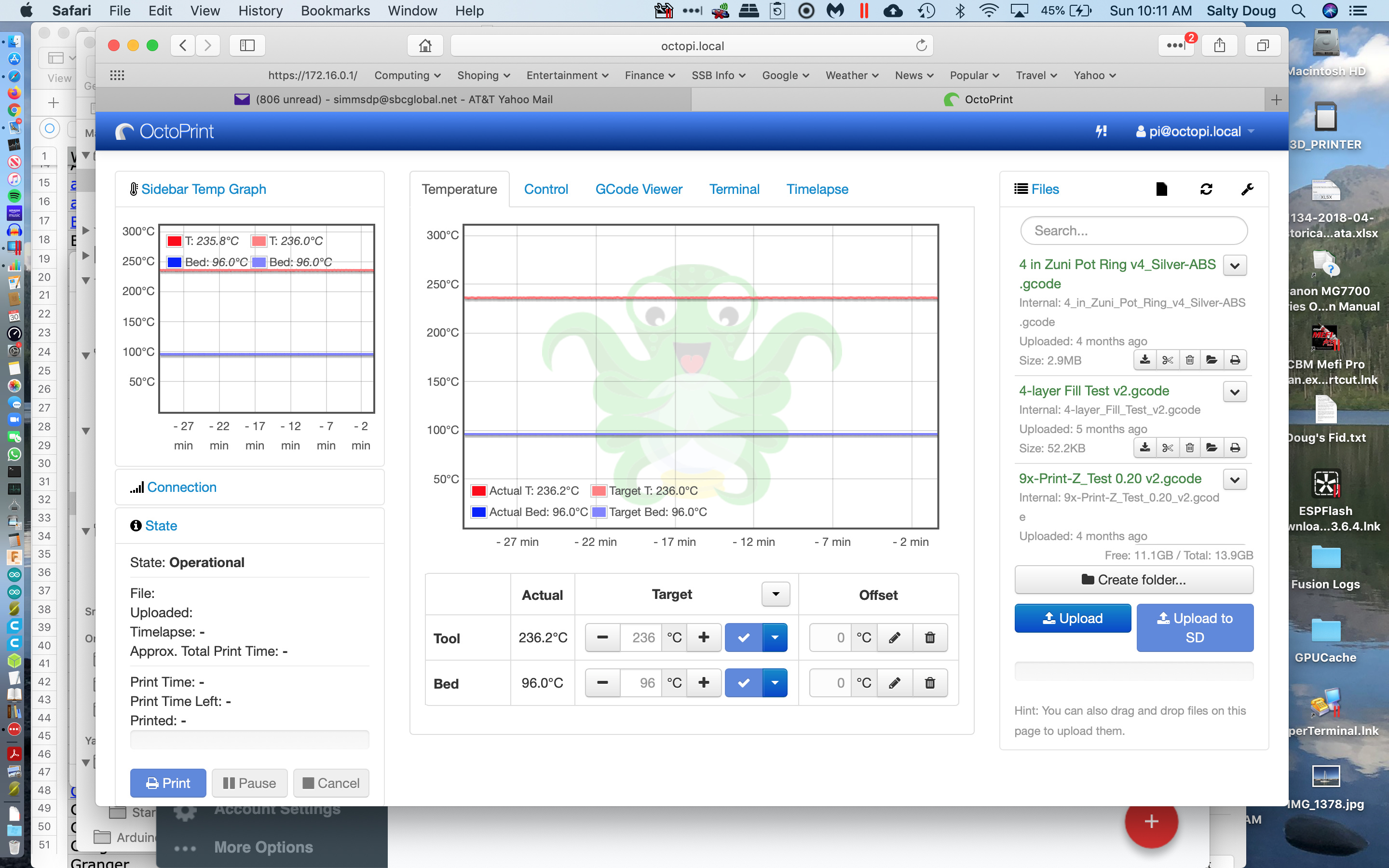 Octoprint 1.4.2 Icons Missing in Header Get Help OctoPrint