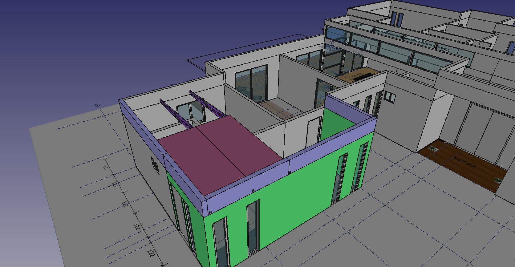 Small house design workflow with Open Source software (work in progress