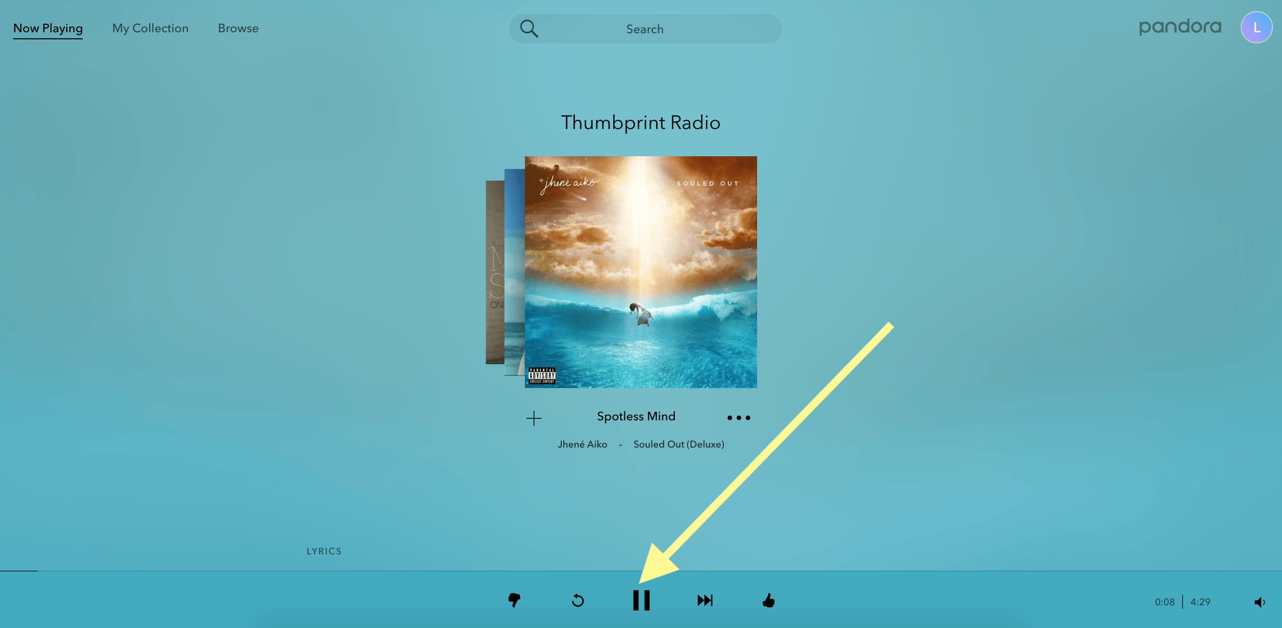 Solved No Pause Option on Chrome Pandora Community