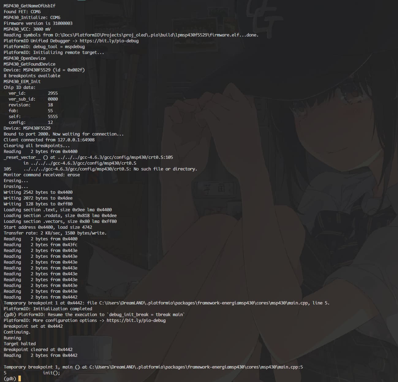 MSP430 can't launch debug PlatformIO IDE PlatformIO Community