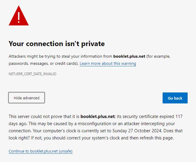 Expired TLS Certificate on Community