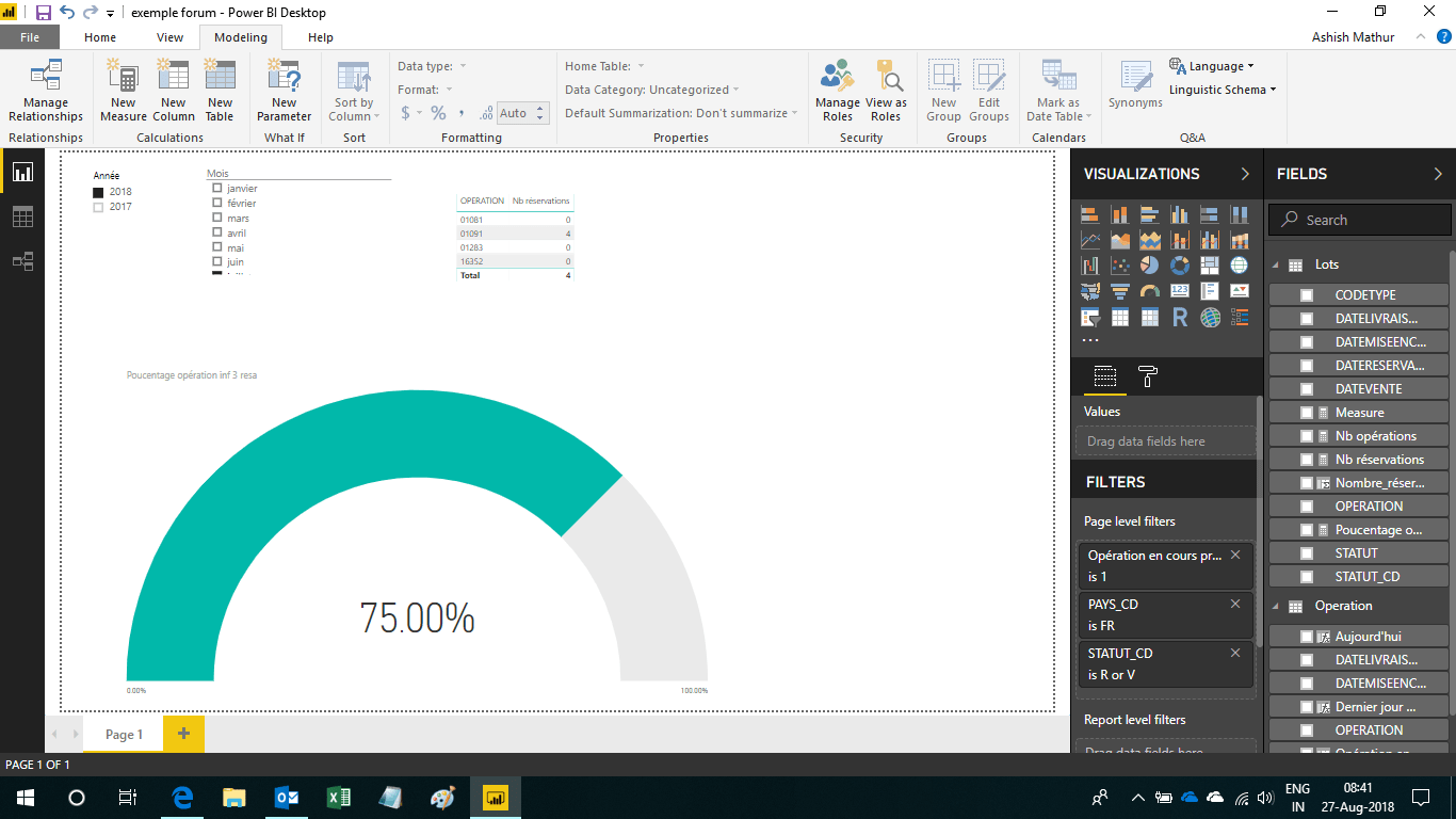 Solved How to calculate a percentage with condition and g