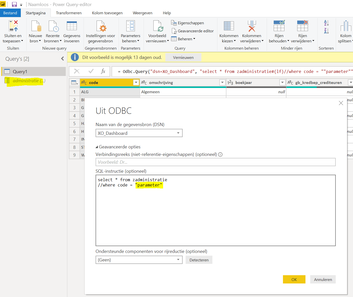 passing parameter to sql query Microsoft Power BI Community