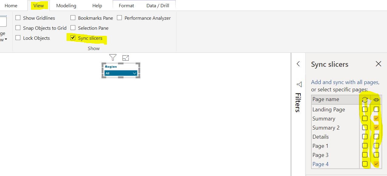 Solved Sync filters across tabs in new filter pane Microsoft Power BI Community