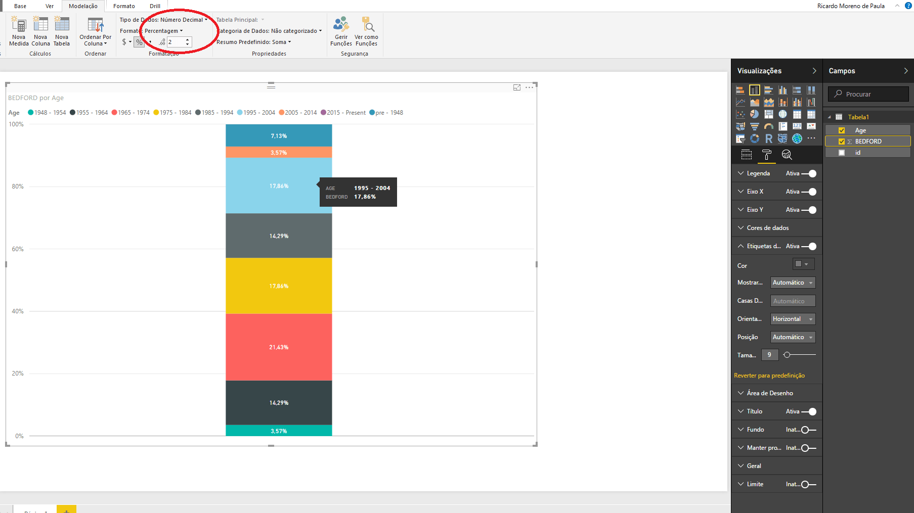 Solved How do I show my value as a percentage in a visual
