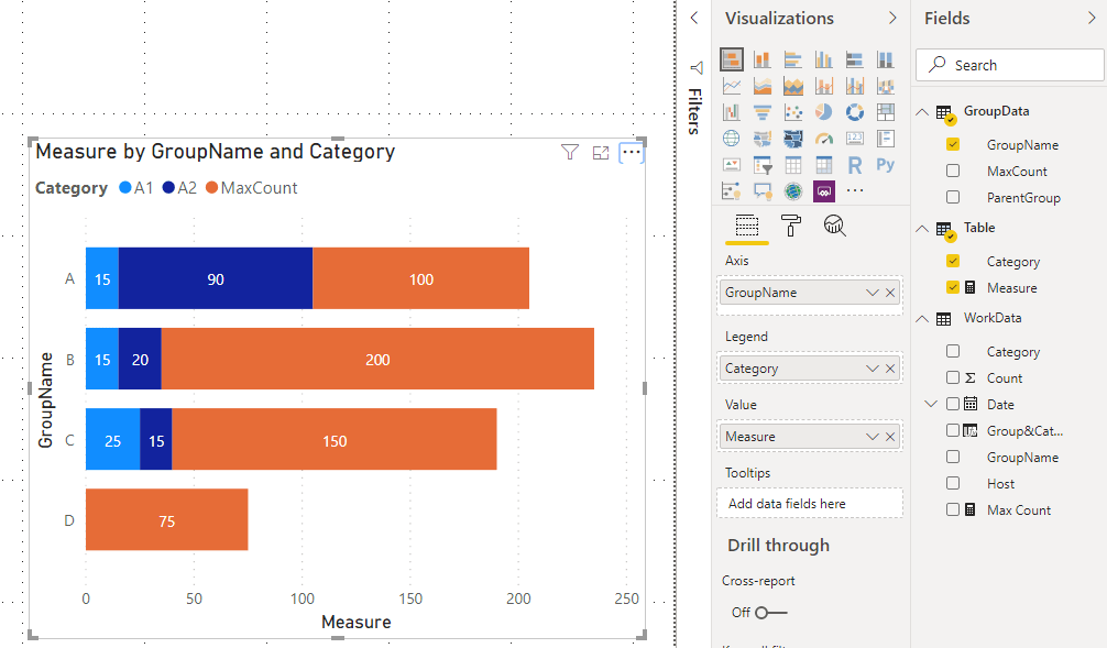 Power Bi 100 Stacked Bar Chart Show Values - Design Talk