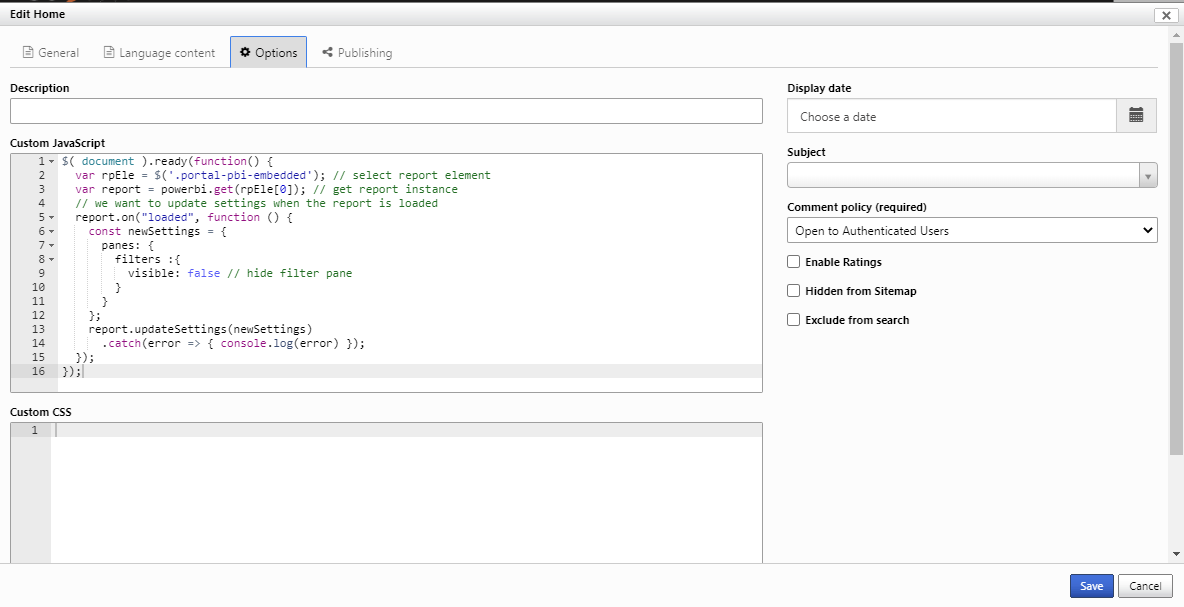 Solved Hiding filter pane is not working for embedded rep