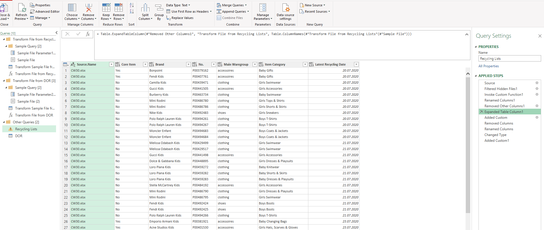 Power Query Bridge table Weeknum, Date Microsoft Power BI Community