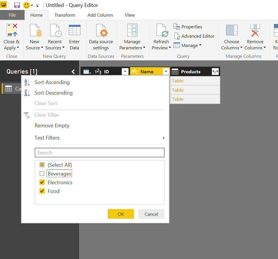 Solved Power Query Filter doesnt works Microsoft Power BI Community