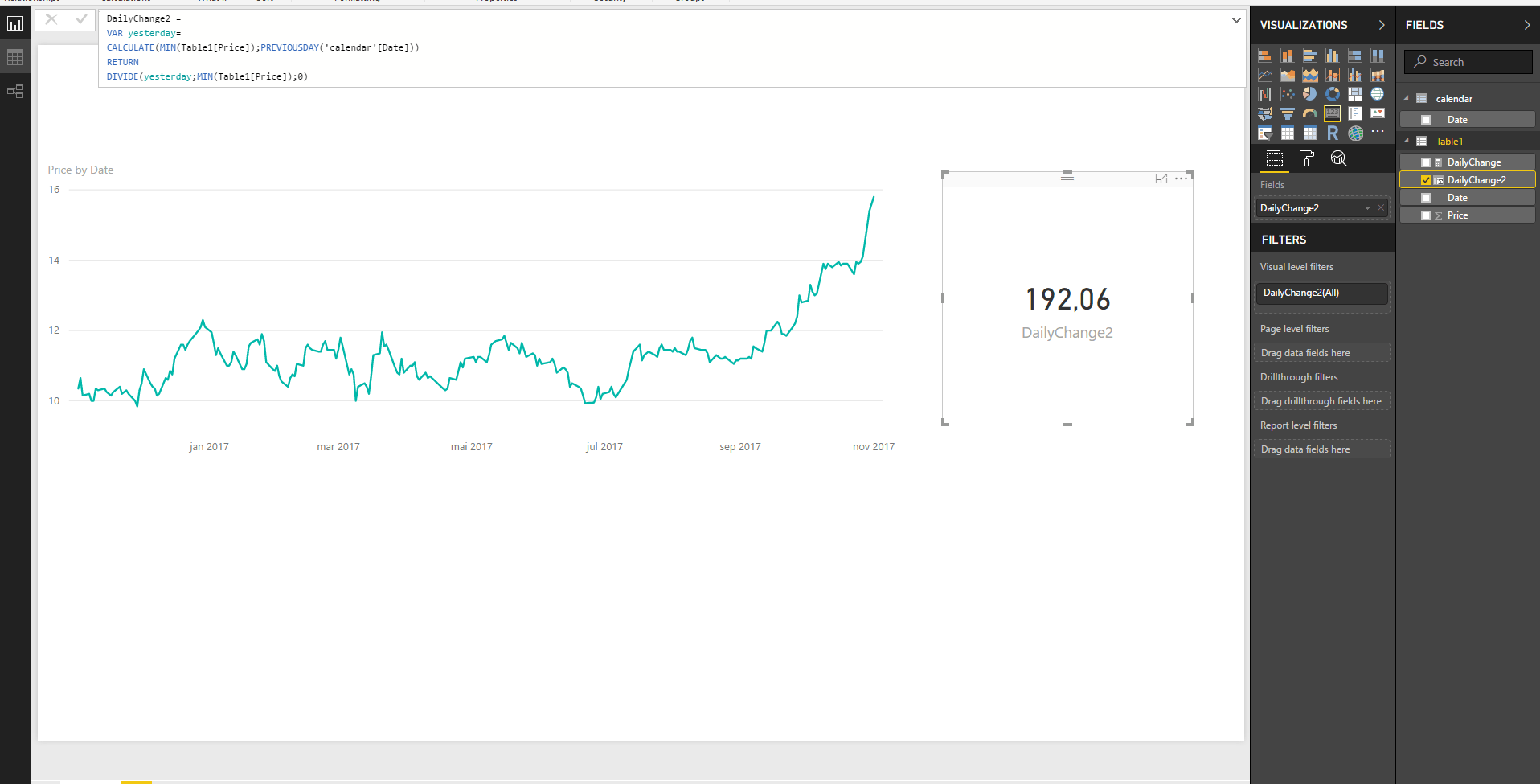 Solved Calculating changes on daily data Microsoft Power BI Community