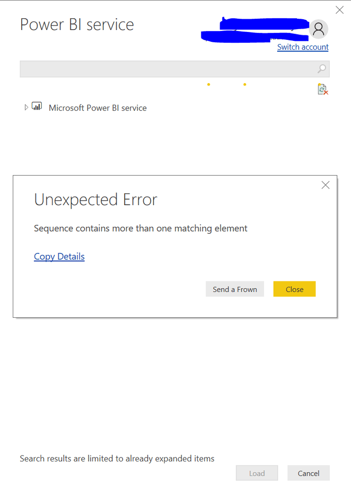 Solved Error Retrieving Power BI Service sources sequen