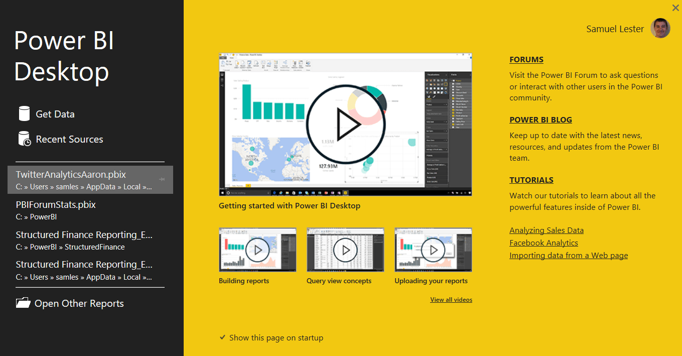 Splash screen change Microsoft Power BI Community