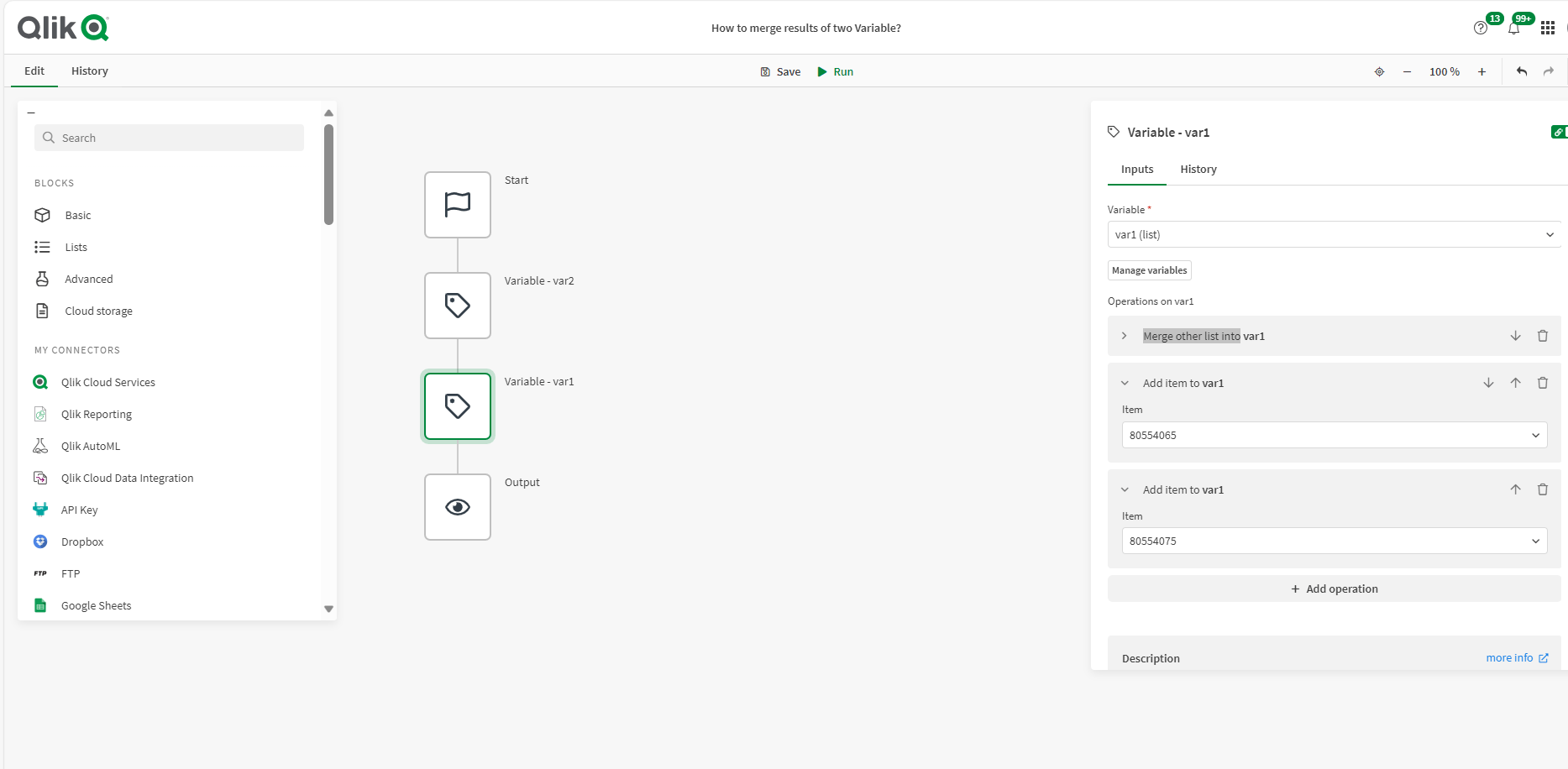Solved How to merge results of two Variable? Qlik Community 2156238