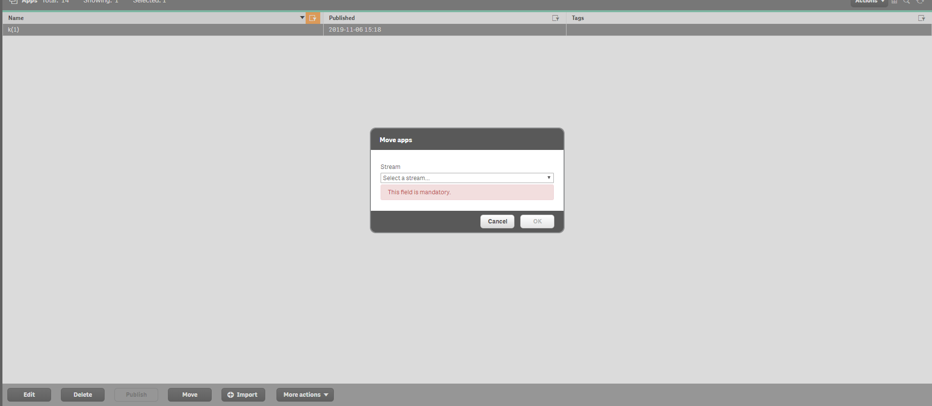 Solved Unpublish an app or change Stream ? Qlik Community 1435090