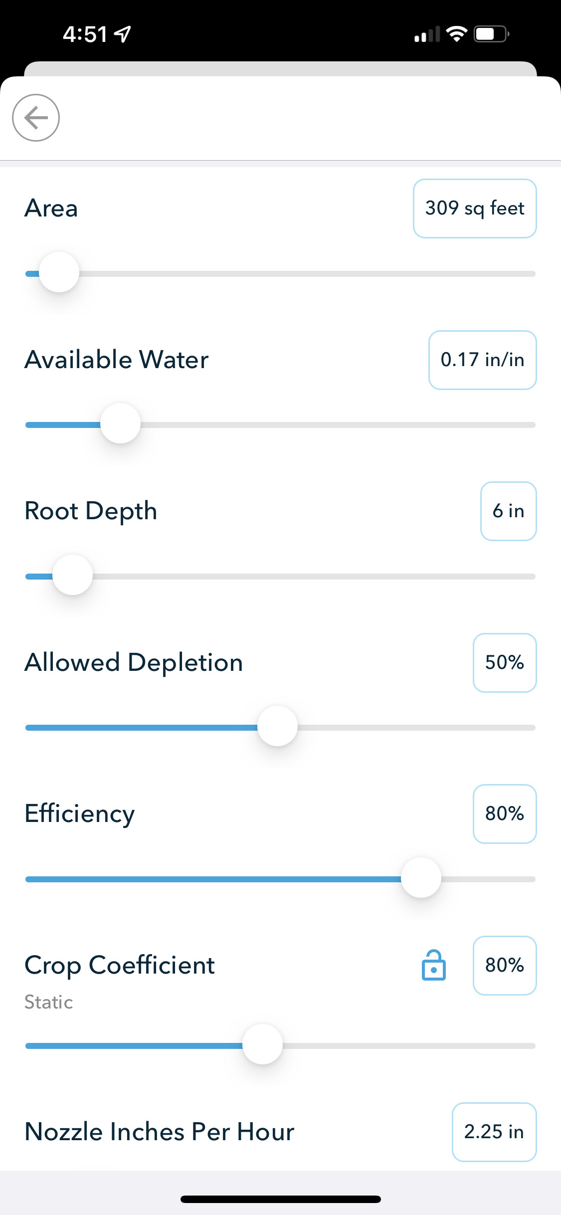 Quick Run = 110 Soil Moisture and 1.30 in? Manual Run Rachio Community