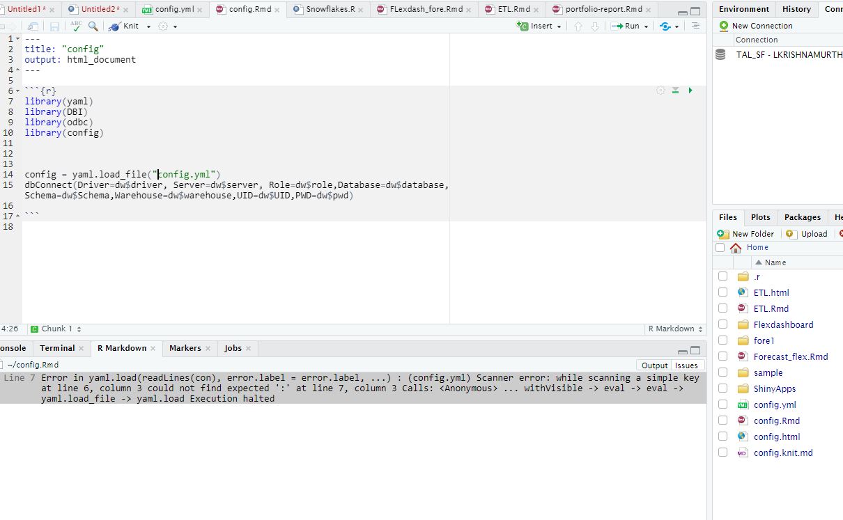 How and where to create config.yml file to get the connection details