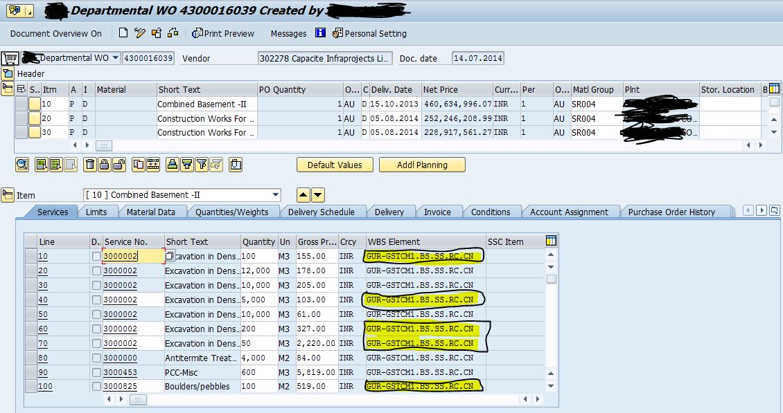 Solved Make WBS element column editable for ME22N SAP Community