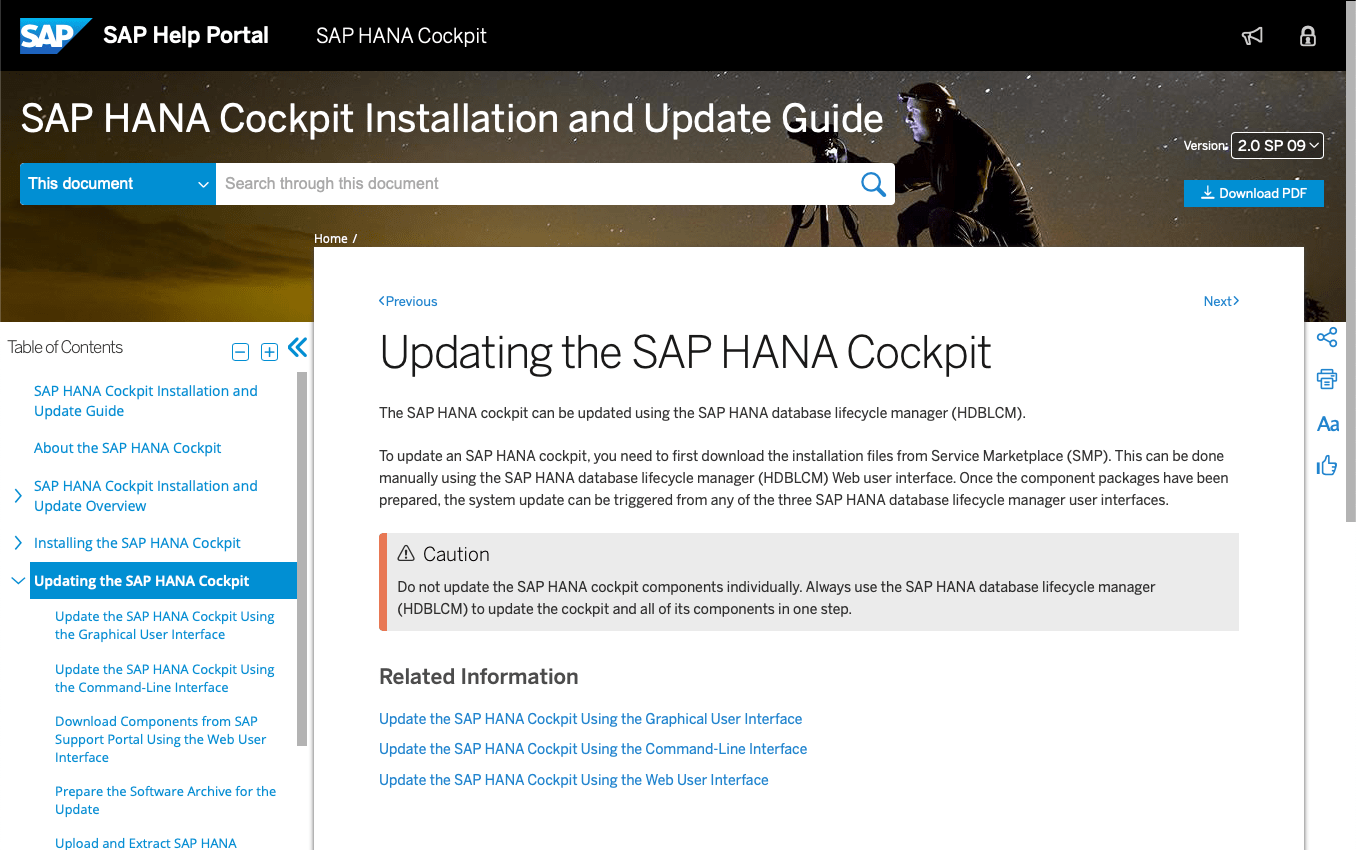 Update SAP HANA Cockpit 2.0 by the SAP HANA Acad... SAP Community
