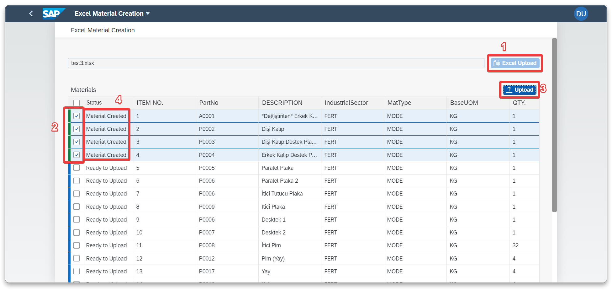 Effortless Material Creation using Excel Sheets vi... SAP Community