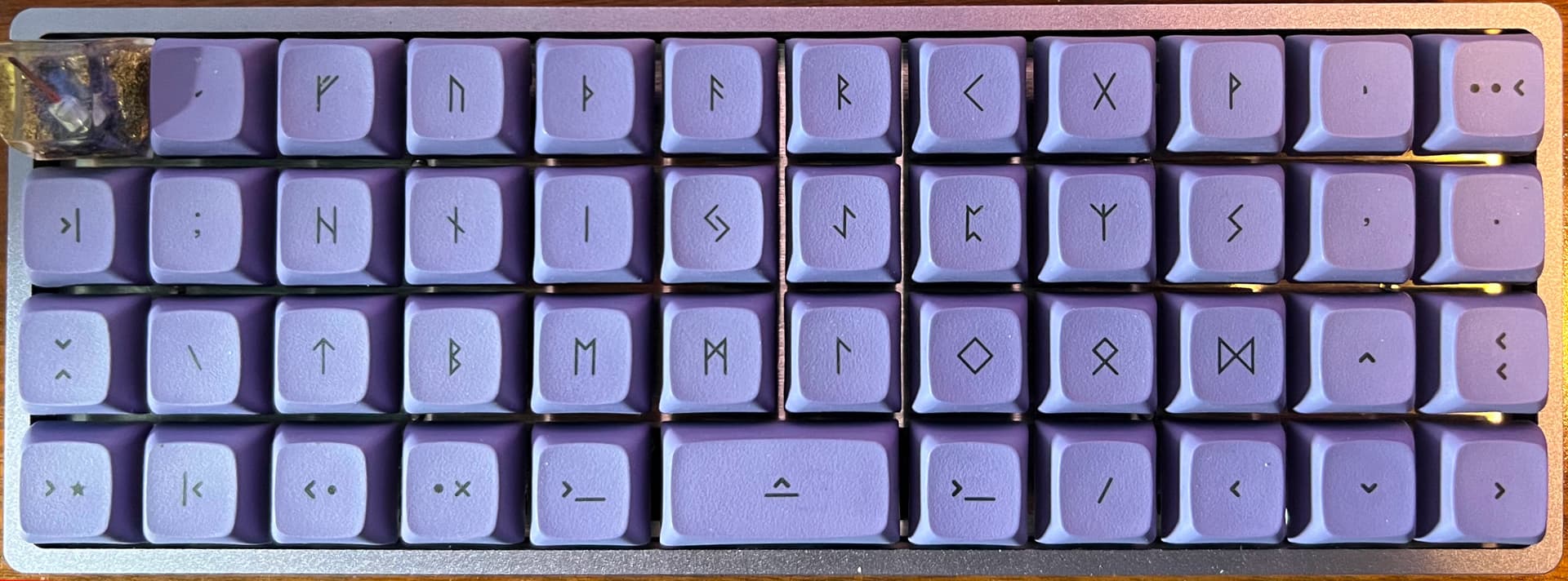 Has anyone attempted to make a keyboard for Runes? Keyman SIL