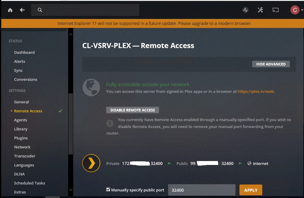 Has anyone had success configuring Sophos XG to allow Plex Remote