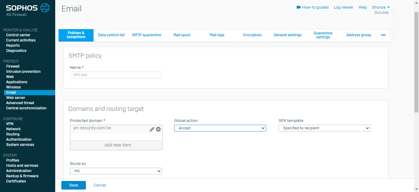 How should I create both inbound & outbound smtp scan policy with the
