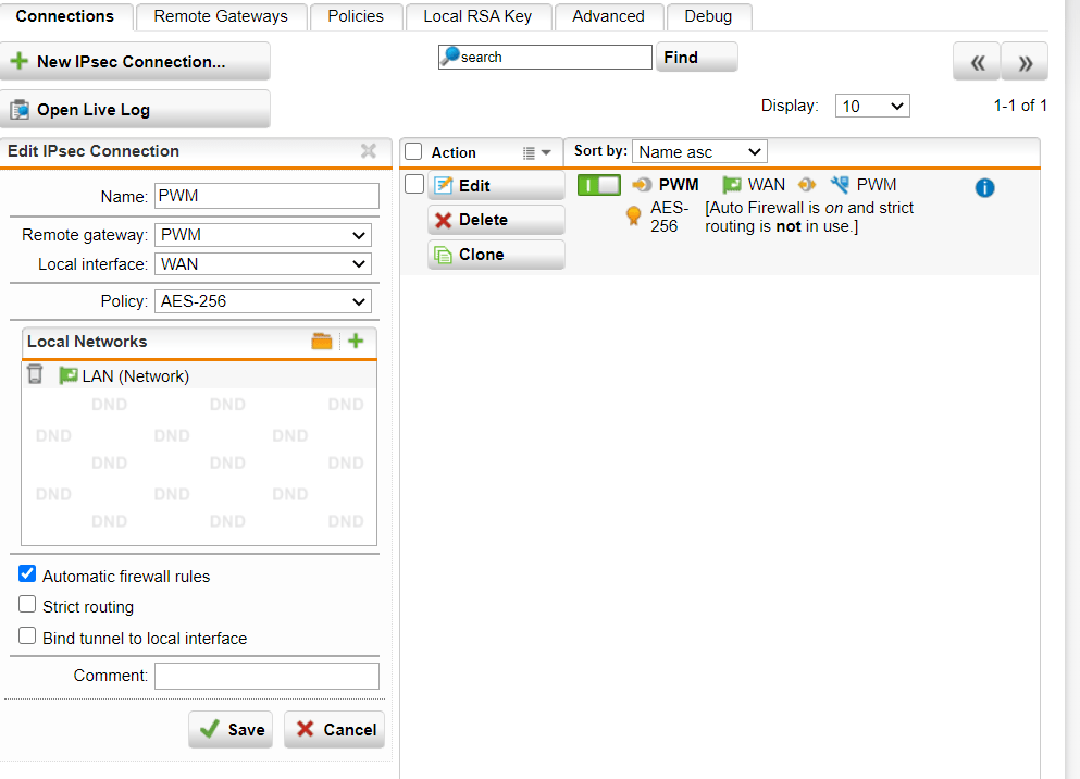 Issue DNAT�ing/Port Forwarding across IPSec VPN tunnel Network